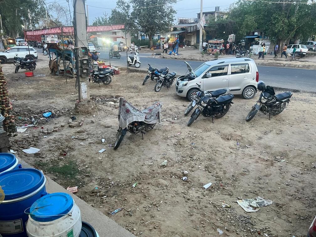 Risk of waterlogging due to rain in the 50-year-old market on the Pipli-Ladwa Road.