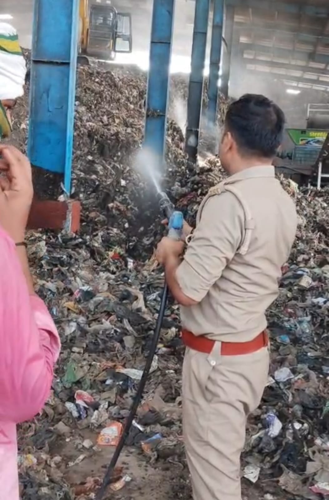 Sudden fire at Municipal Corporation's garbage depot; smoke causes suffocation.
