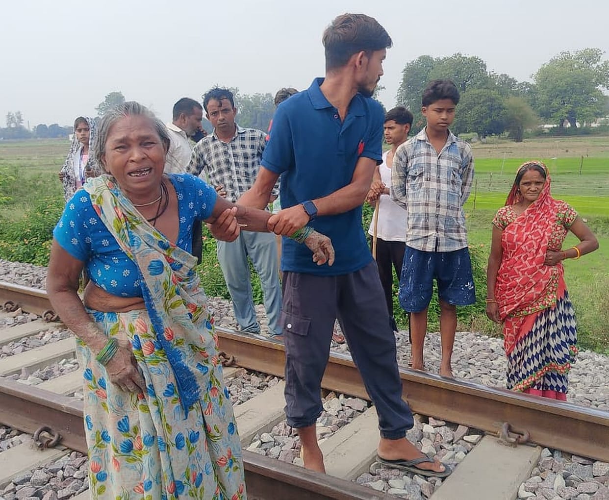 Villager dies after being hit by a train.