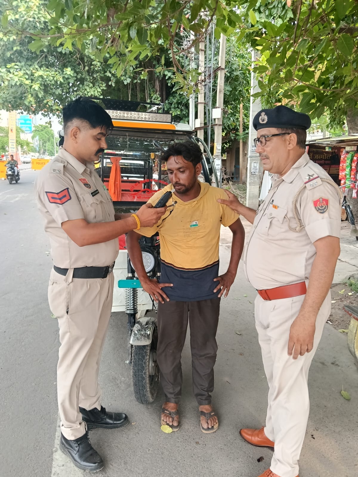 Nine vehicles operating in the city without documents were impounded.