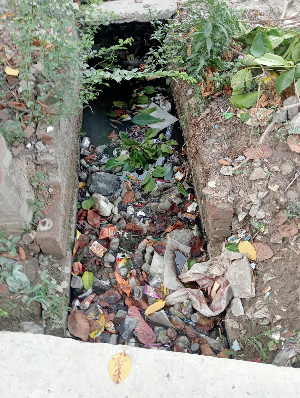Dirt and waterlogging due to lack of cleaning of drains