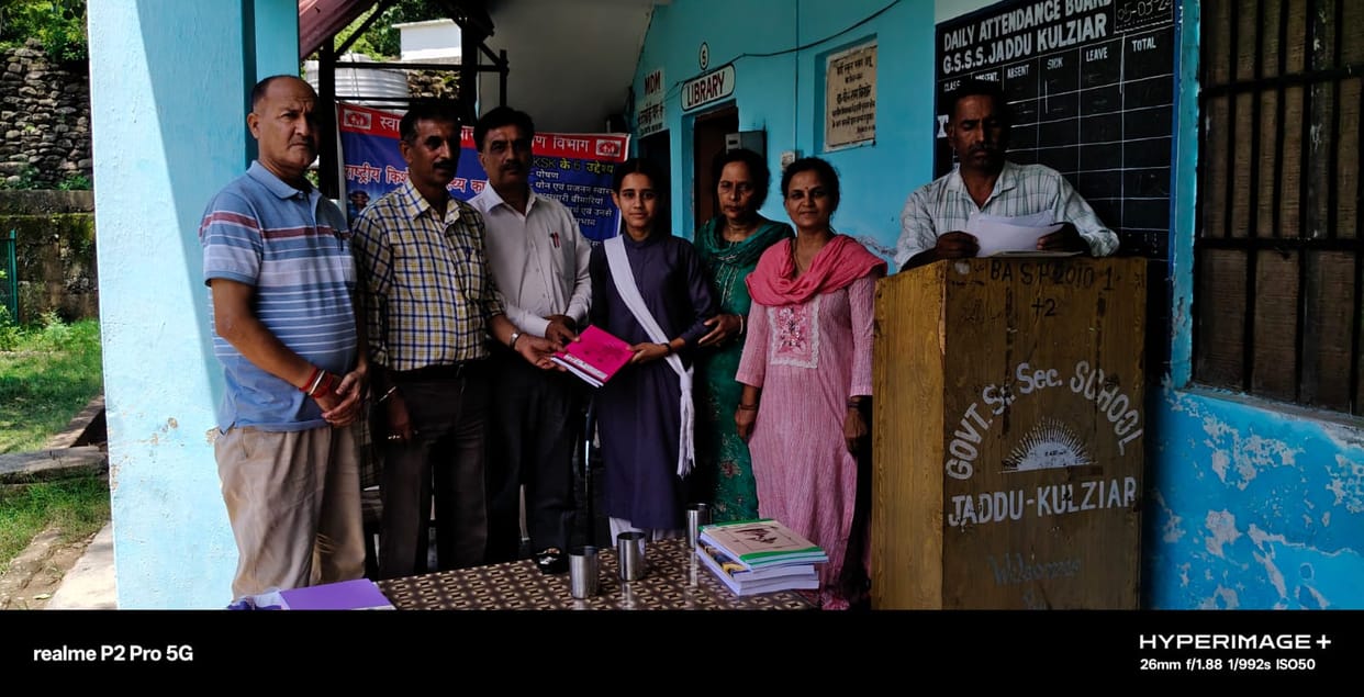 Priyanshi secured first place in the speech competition, and Babita stood first in the chart competition.
