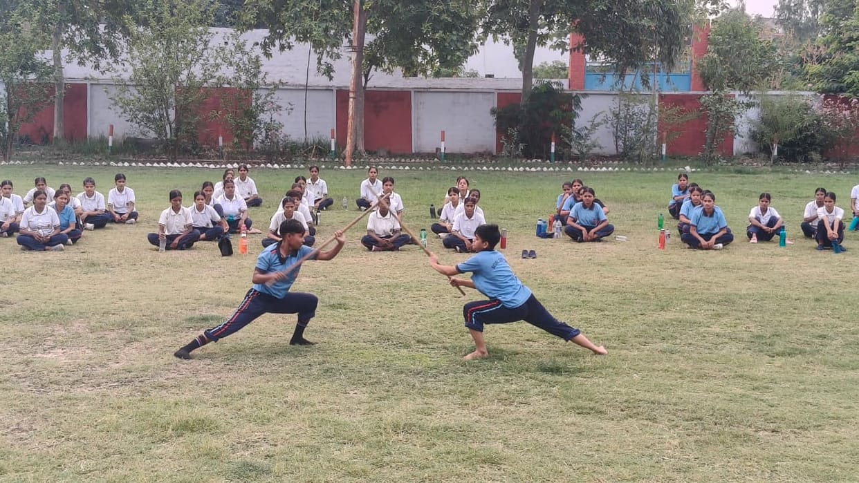 Cadets learn self-defense techniques at the NCC camp.