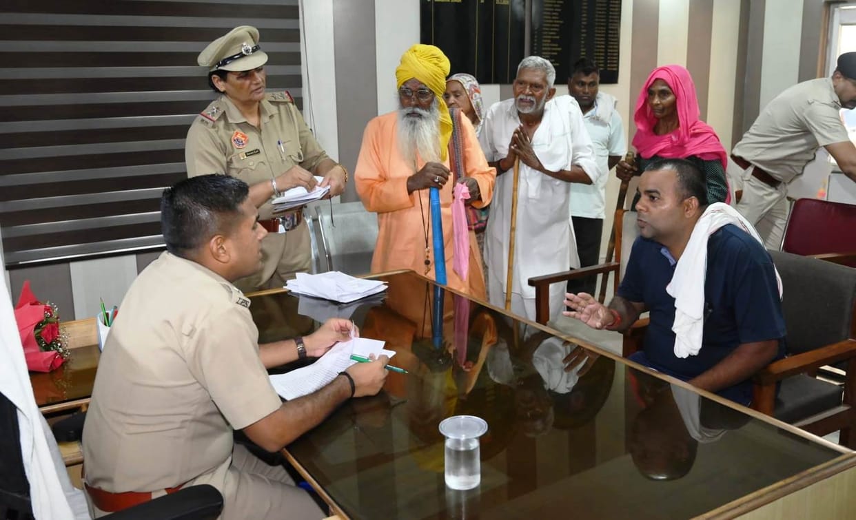 Woman tells SP: Daughter-in-law has taken possession of plot bought by husband.