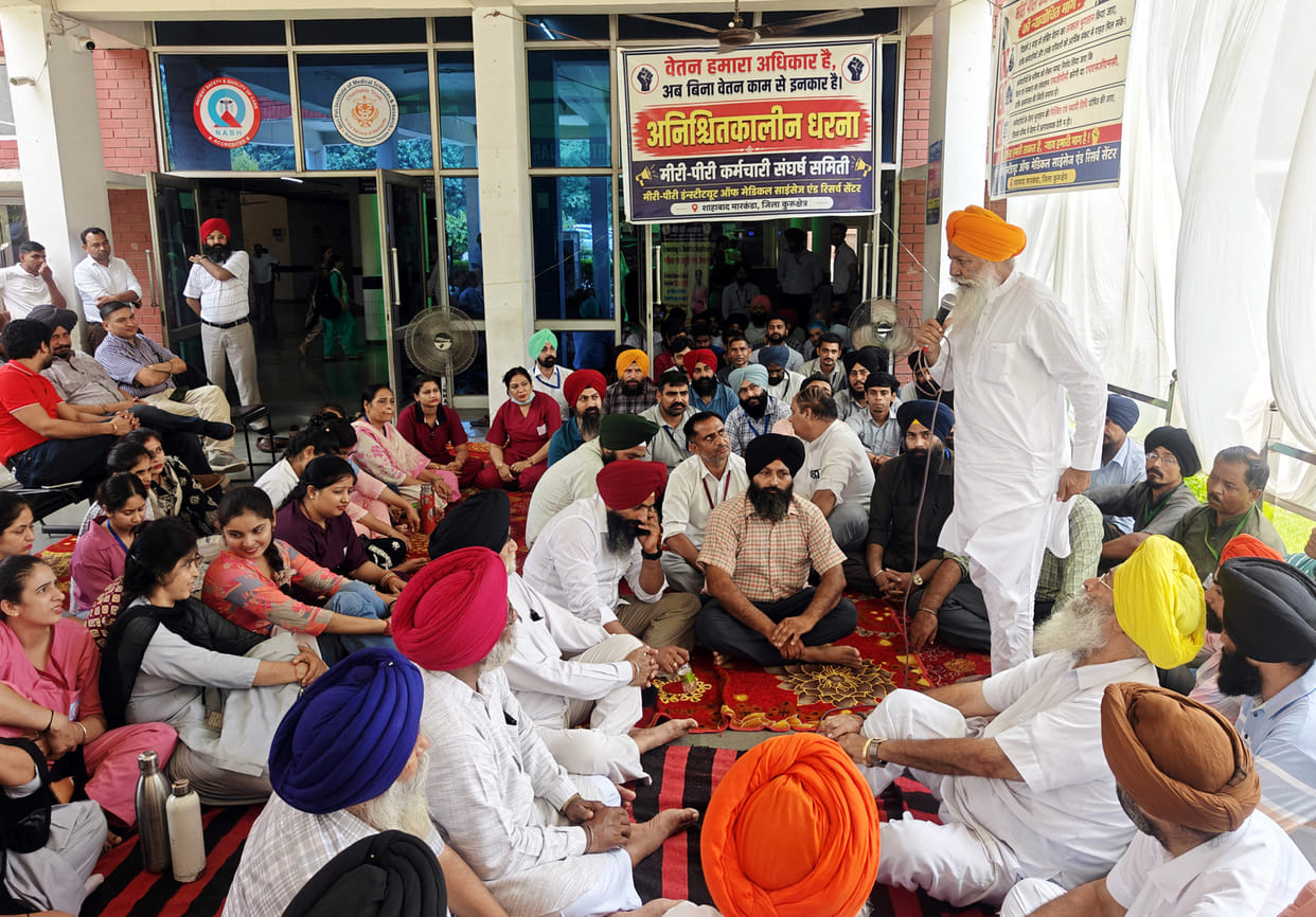 Doctors staged a sit-in; OPD services remained stalled, and patients struggled to find medicines.