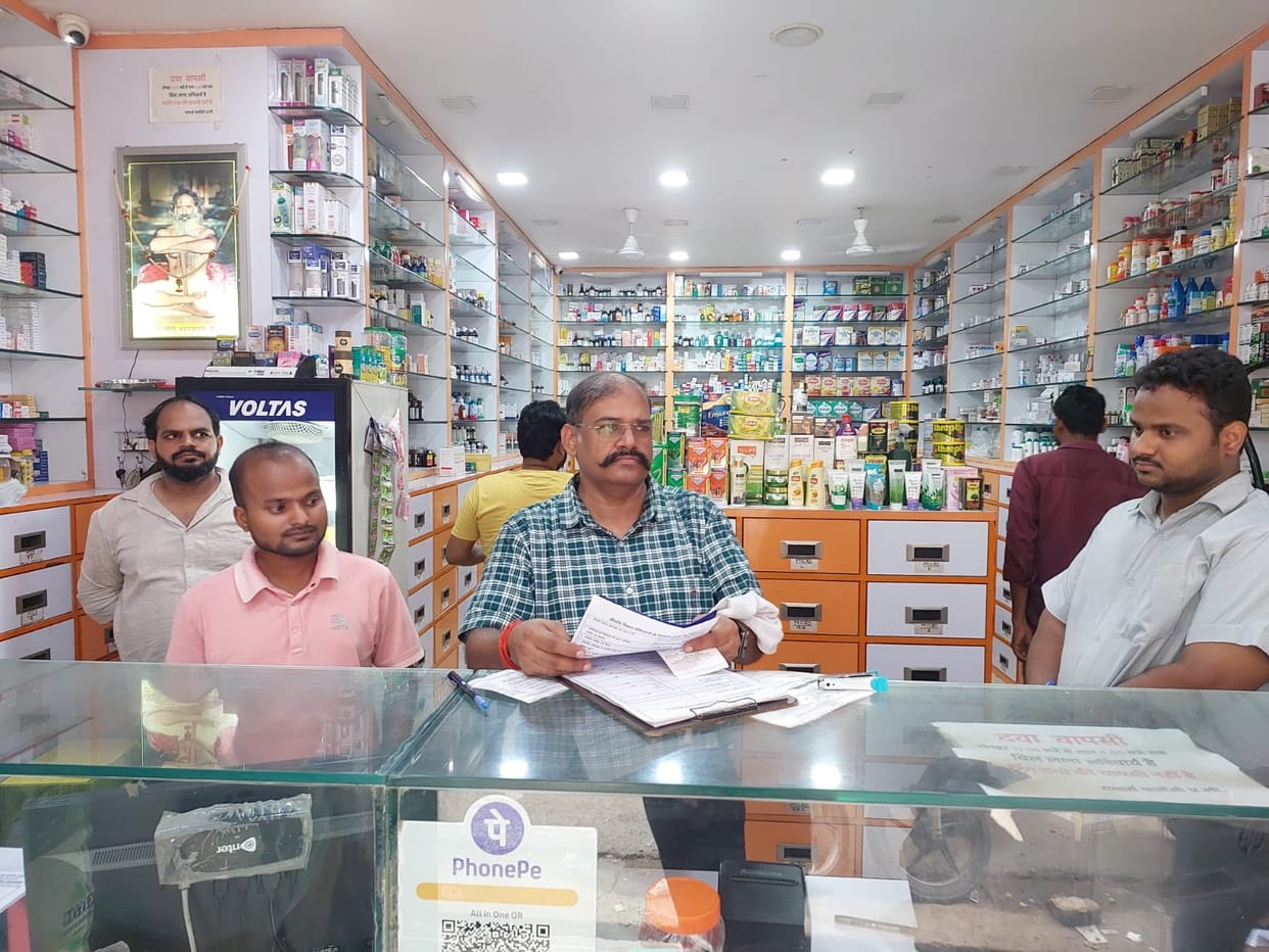 Drug inspectors from four districts conducted raids and collected 11 samples from five shops.