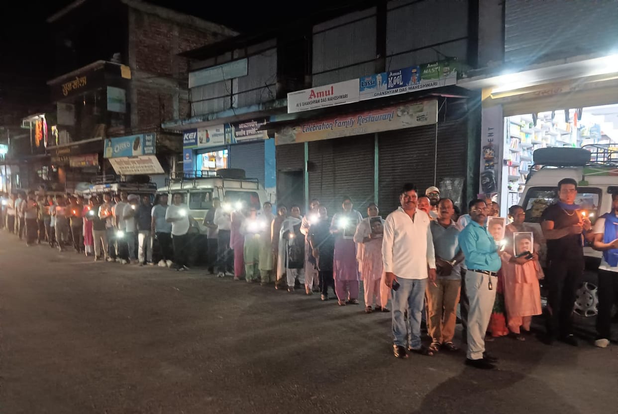 Candlelight March in Agastyamuni Over Ketan Lal Murder Case