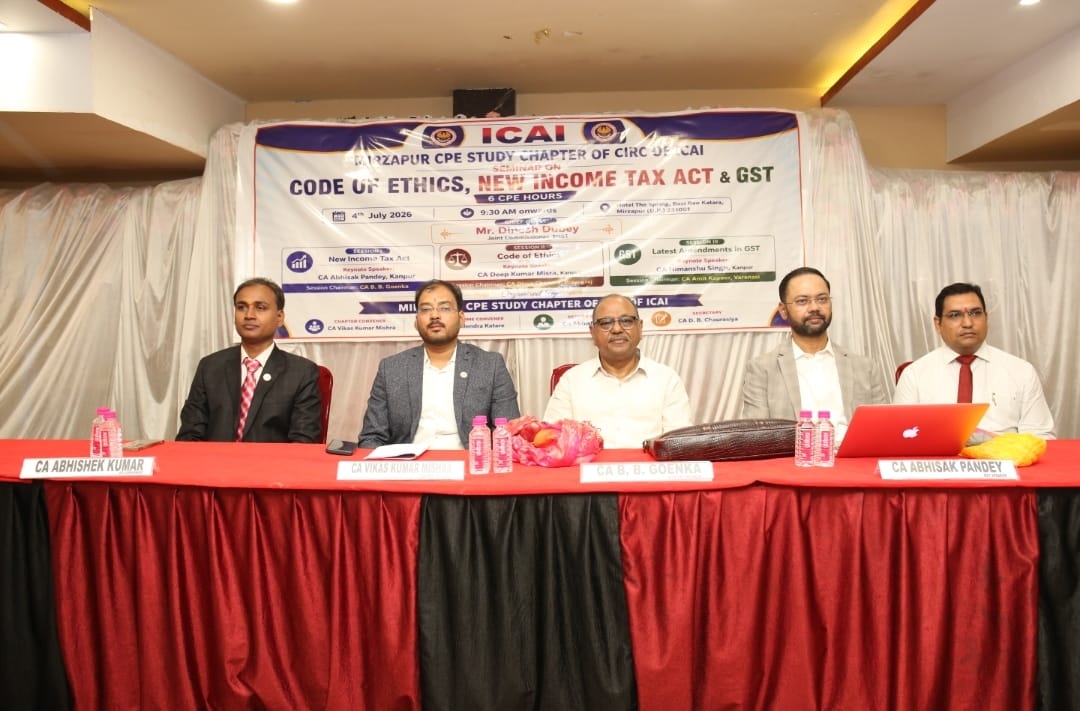 Chartered Accountants and CA students briefed on tax laws.
