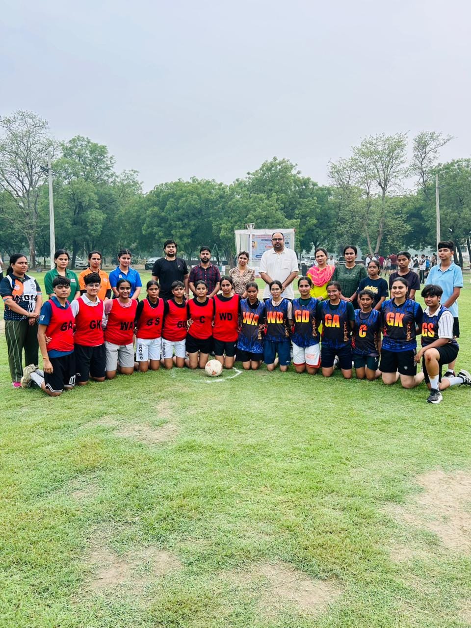 Teams from Rohtak, Fatehabad, and Sonipat won in the Senior State-Level Netball Championship.