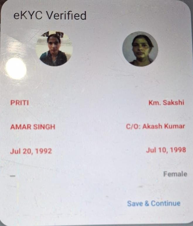 Discrepancy found in candidate's identity; report filed.