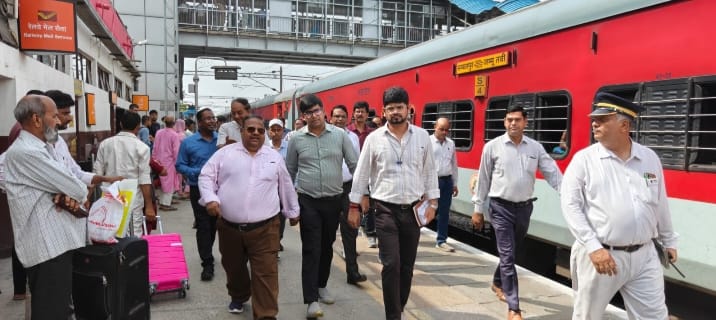 Thorough inspection of stations, bridges, and tracks from Aligarh to Dadri conducted.