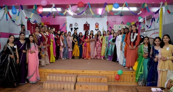 ITI female students organized a fashion show.