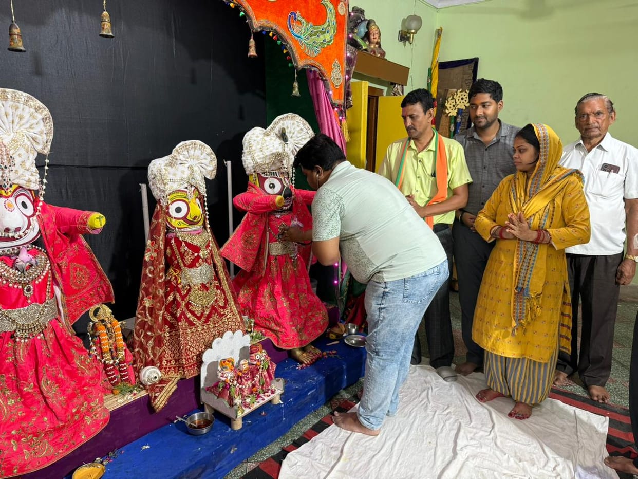 Health check-up of Lord Jagannath; prayers for a speedy recovery.