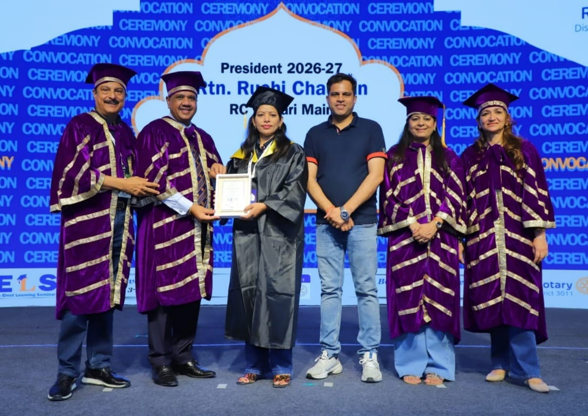 Ruchi becomes President of Rotary Club of Rewari Main.