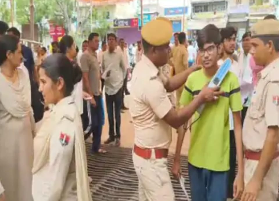 Clerk Grade-II Recruitment Exam:Entry at 36 centers amidst three-tier checks and tight security