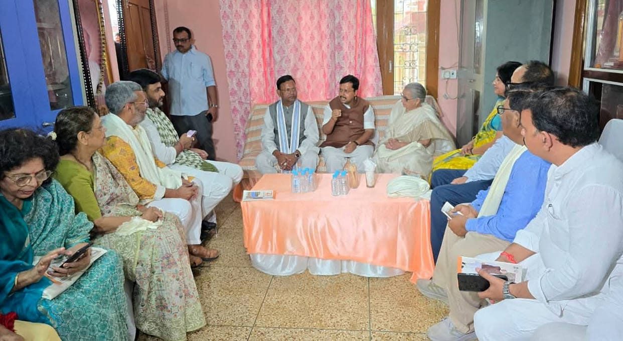 BJP President held a dialogue with intellectuals on art, literature, and society.