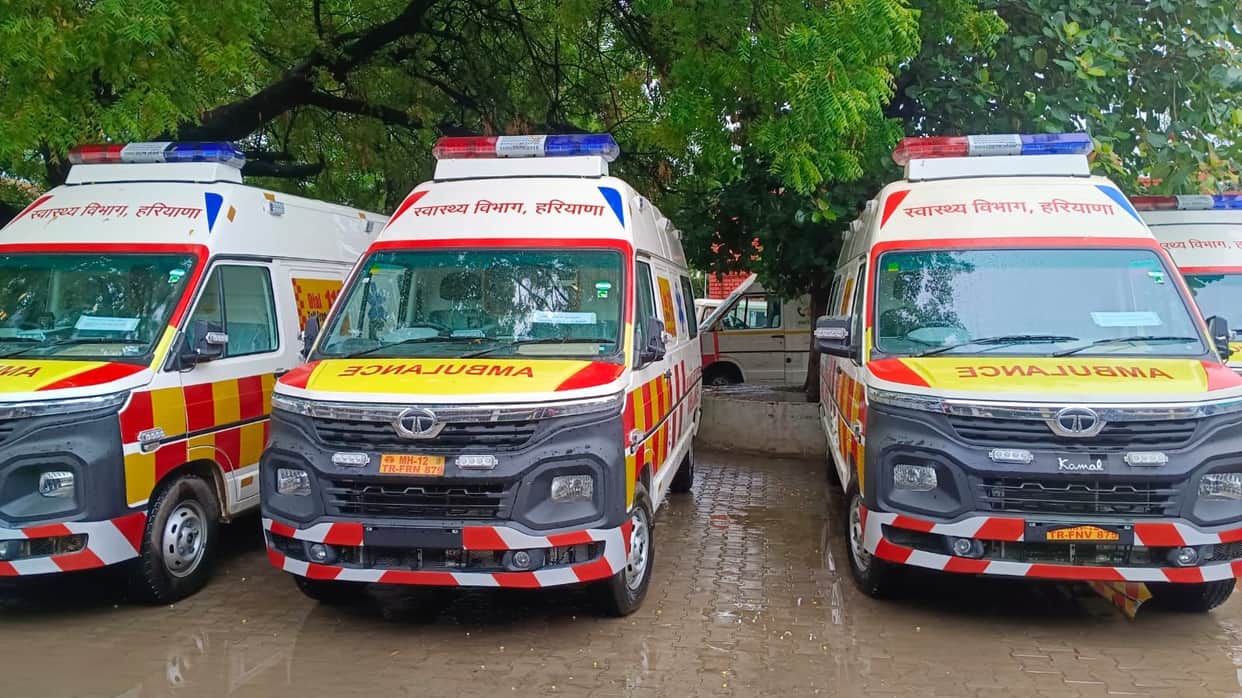 Narnaul receives five new Advanced Life Support ambulances.