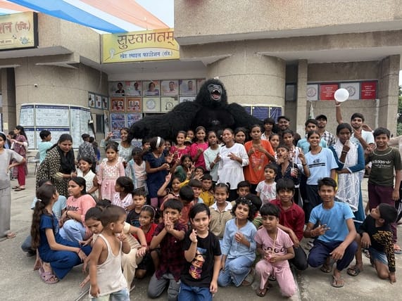 Spread Smile Foundation organized a summer carnival; children enjoyed it.