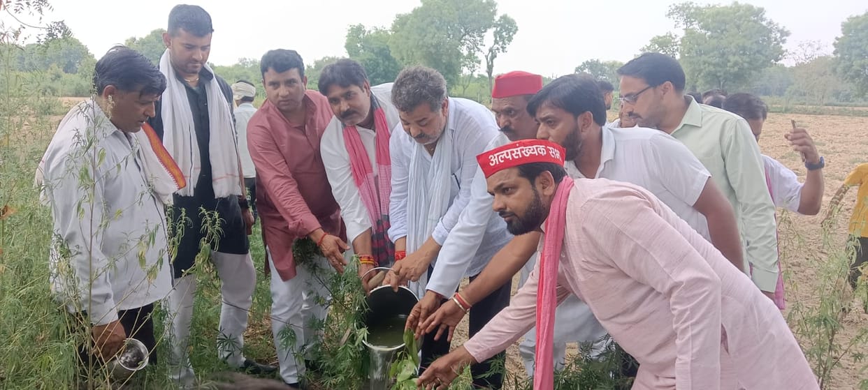 Planted 53 saplings and pledged to protect the environment, accorded a grand welcome to newly appointed National Vice President Vijendra Sharma
