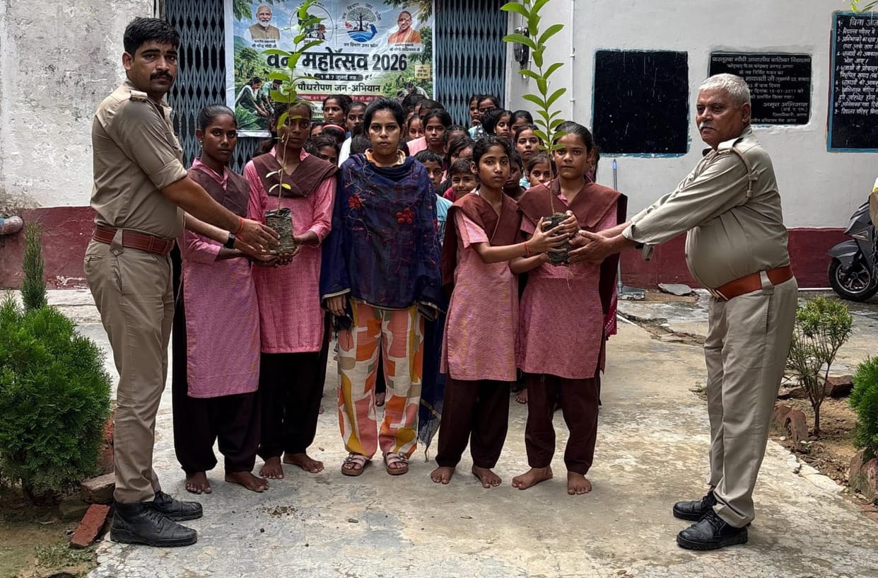 Plants distributed to 50 girl students in Kasturba Gandhi Vidyalaya