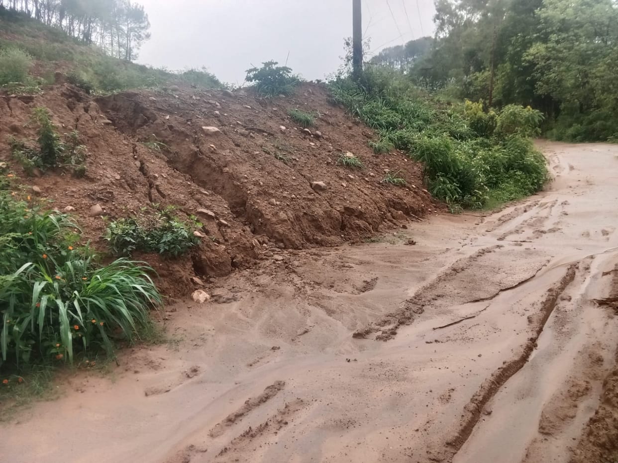 Debris from college expansion work reaches road in Nadaun, anger among people