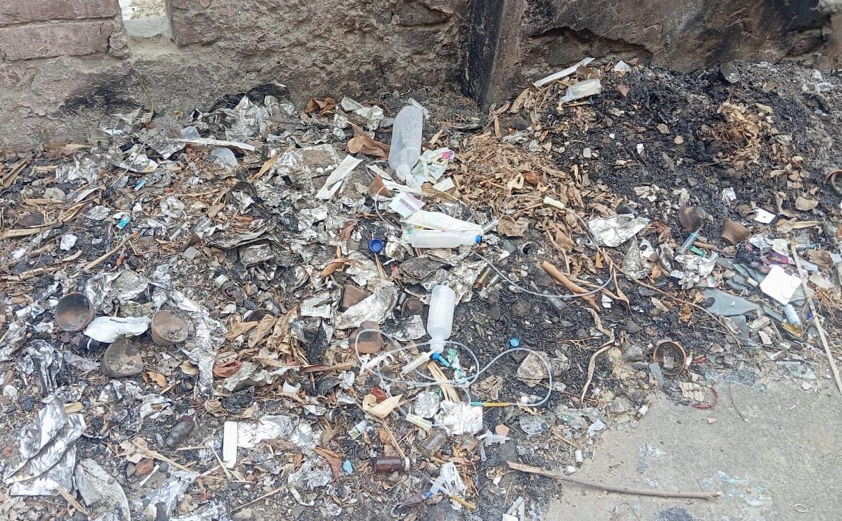 Medical waste dumped in the open; those responsible turn a blind eye.