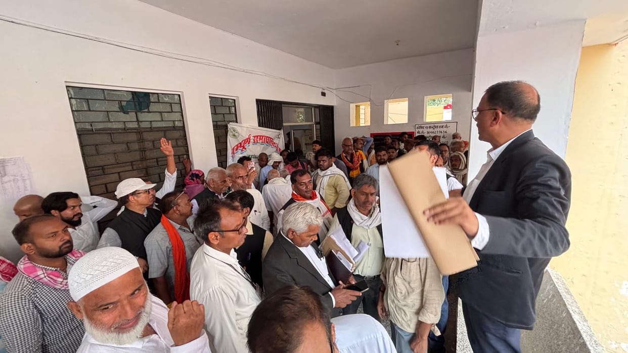 Advocates took out a procession, raised slogans, and staged a protest.
