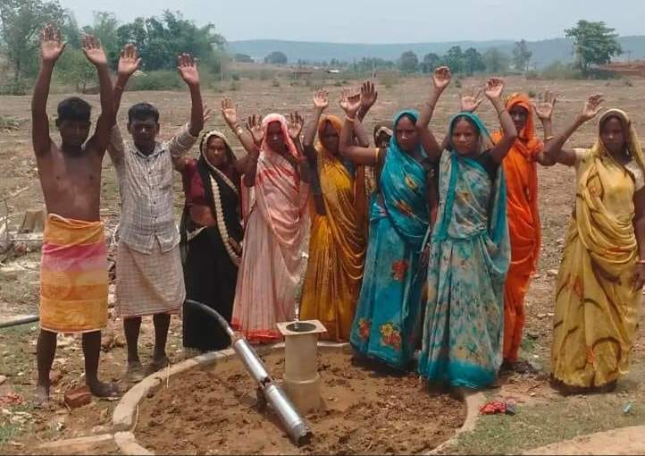 Handpump out of order for months; villagers staged a protest.