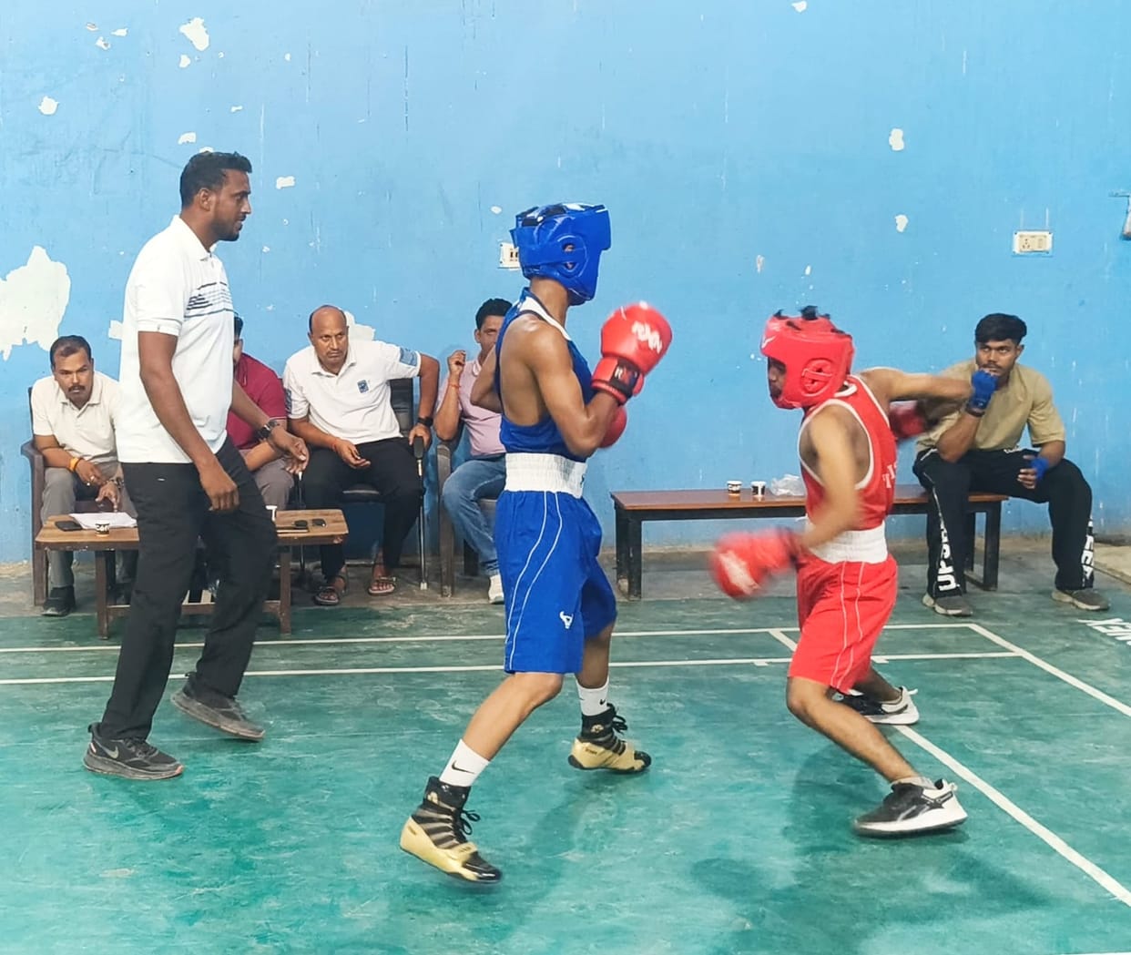 Selected the boxing team across various weight categories.