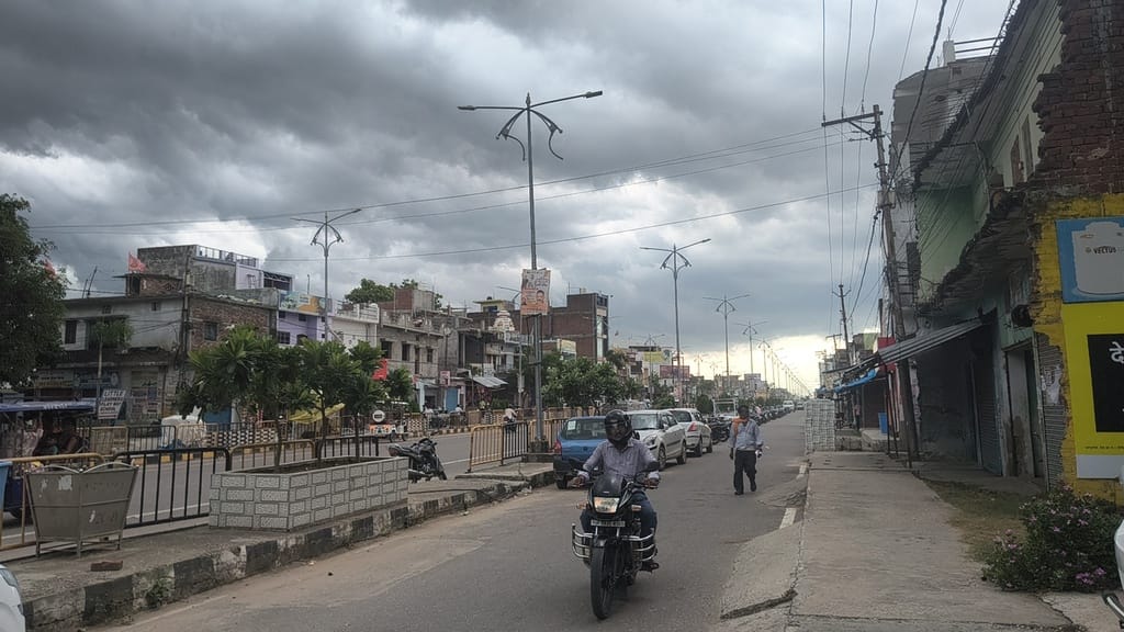 Mercury soared due to scorching heat; respite brought by light rain.