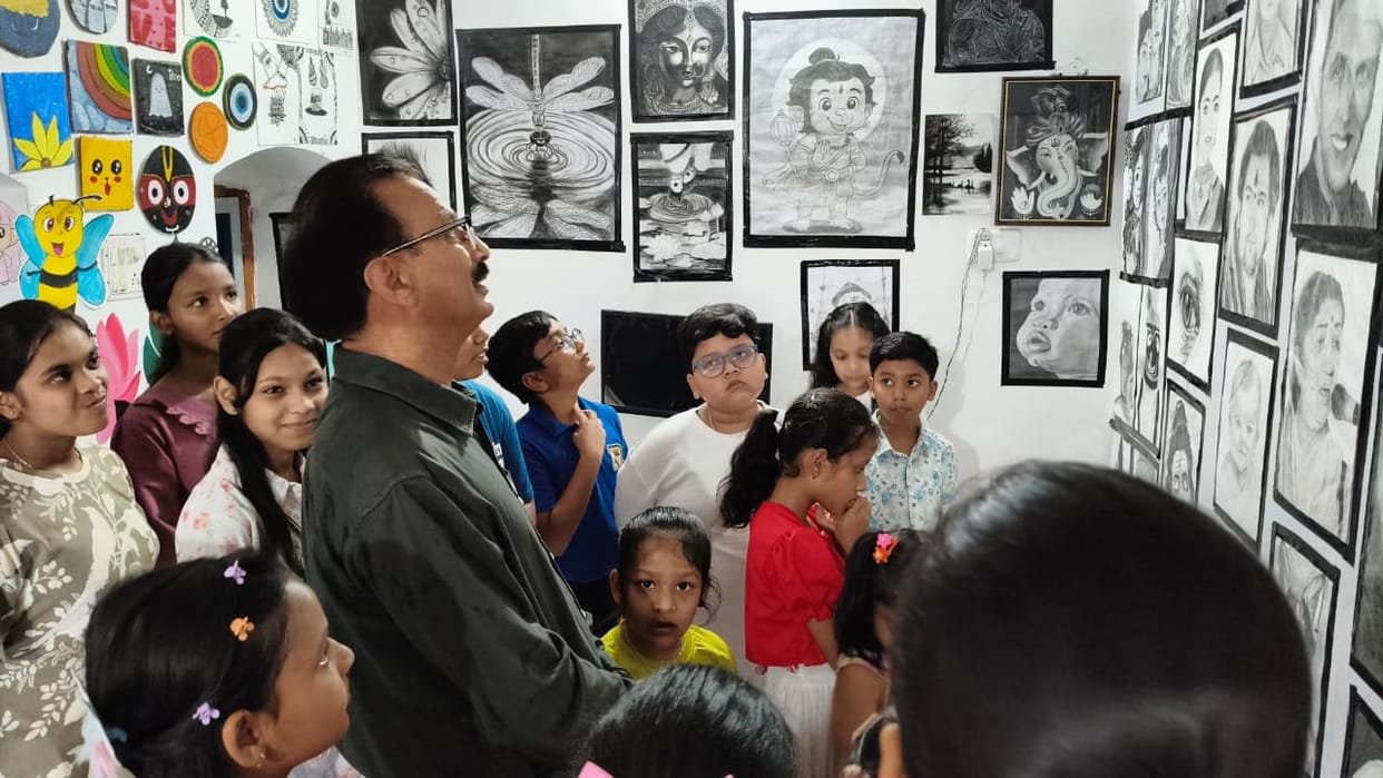 Children's talent found a platform at the art exhibition.