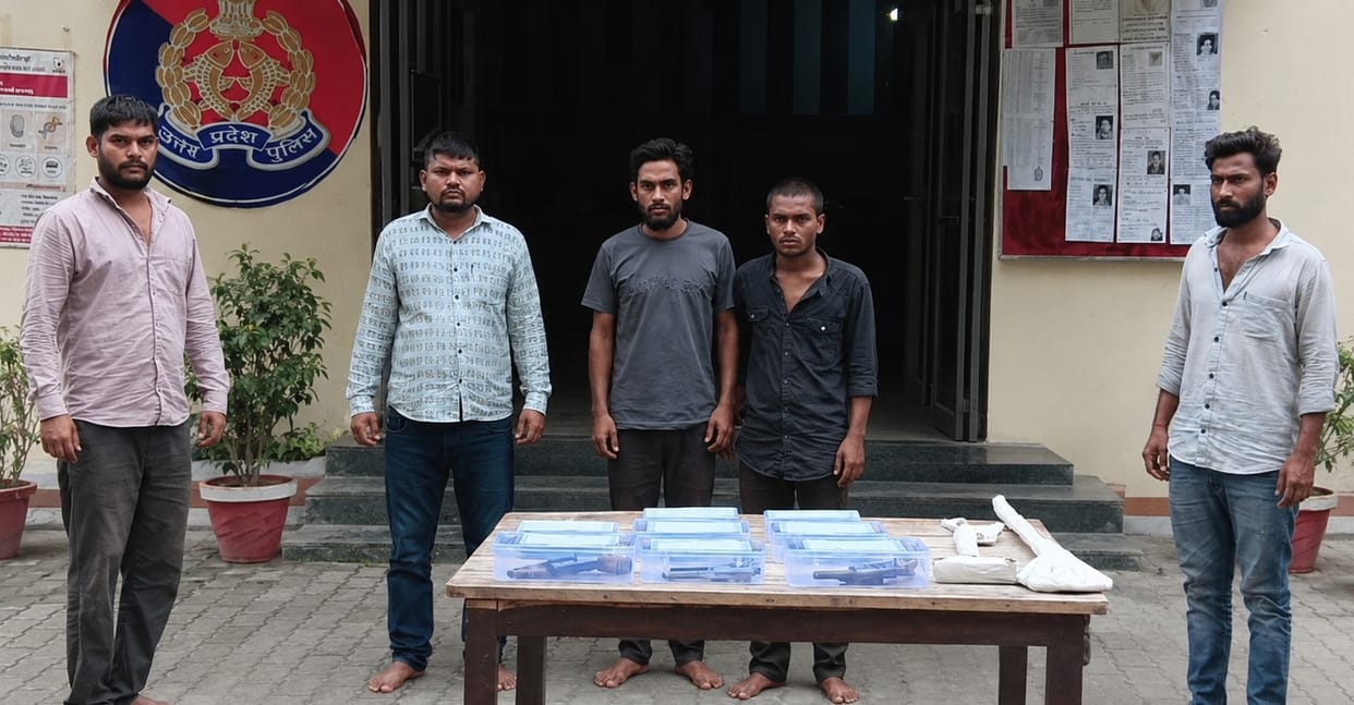 Five criminals planning a robbery arrested, three pistols and two handguns seized