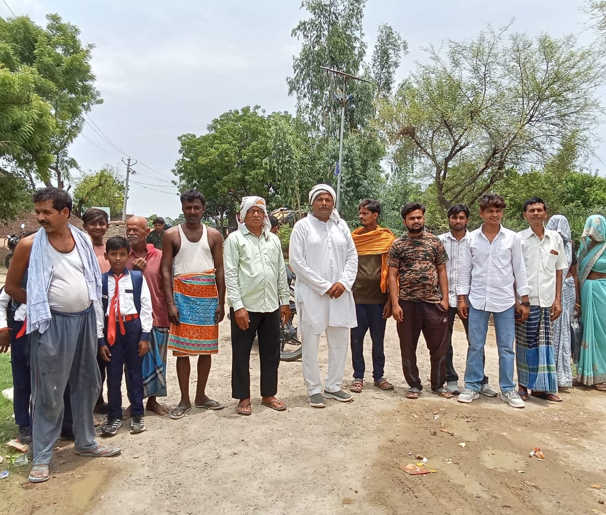 Villagers upset over the dilapidated condition of the connecting road
