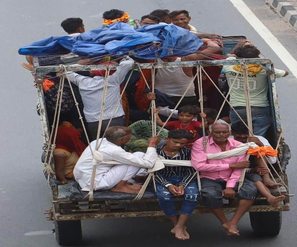 Negligence... vehicles flouting rules, passengers' lives at risk.