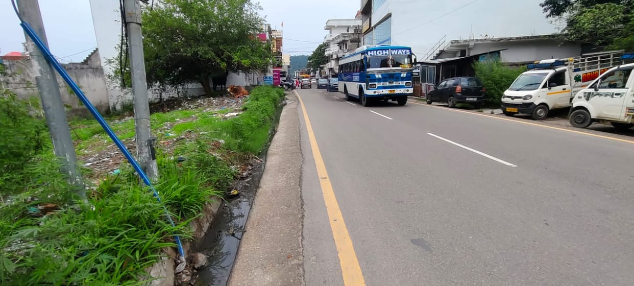 In some places, there is dirty water, while in others, drains are clogged with garbage.