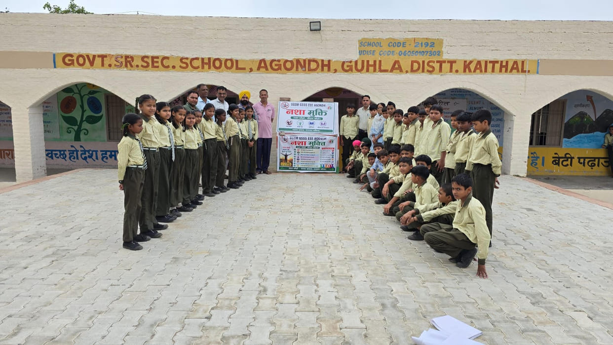 Students were made aware under the de-addiction campaign.
