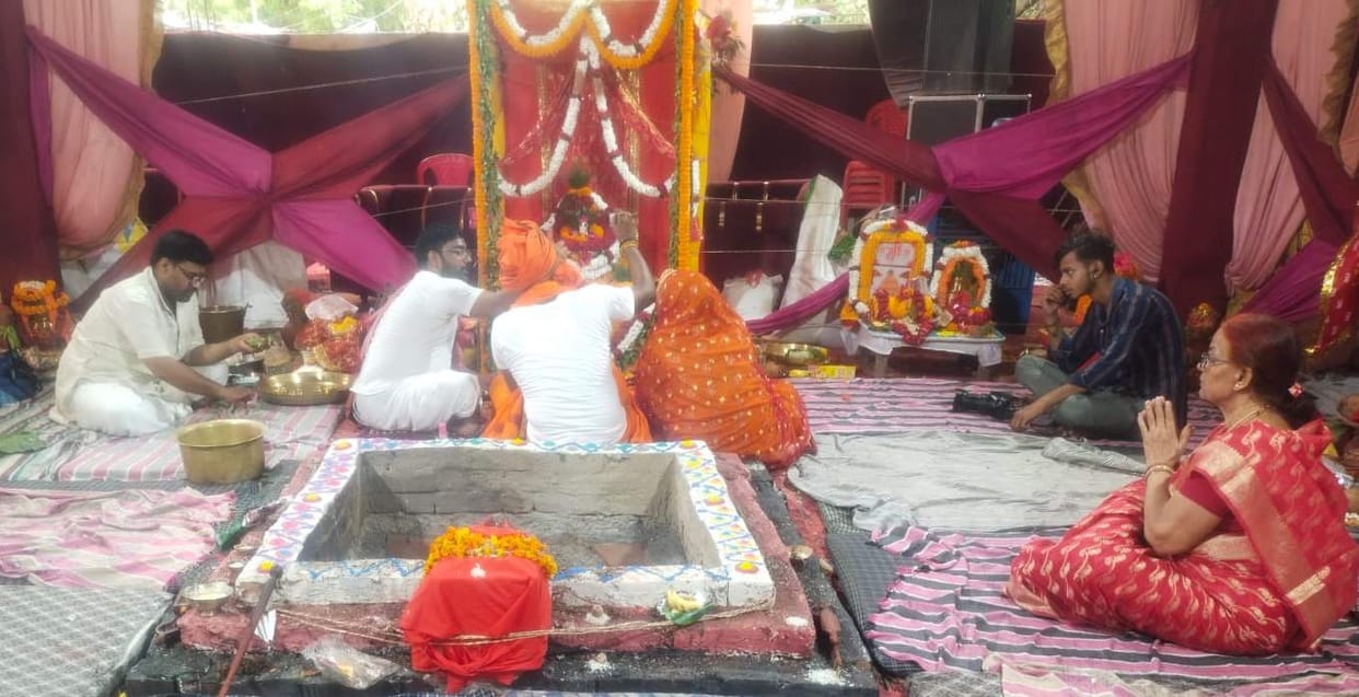 Maa Kali's water and fruitful worship, pavilion worship completed