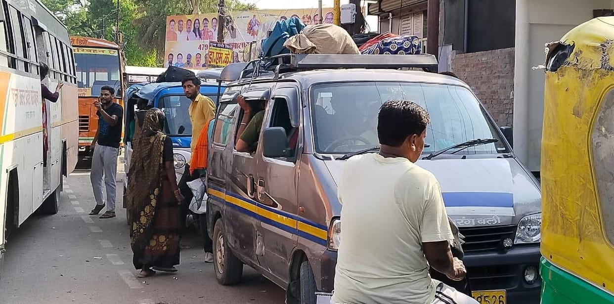 Illegal commercial vehicles continued to operate despite the installation of 'No Parking' boards.