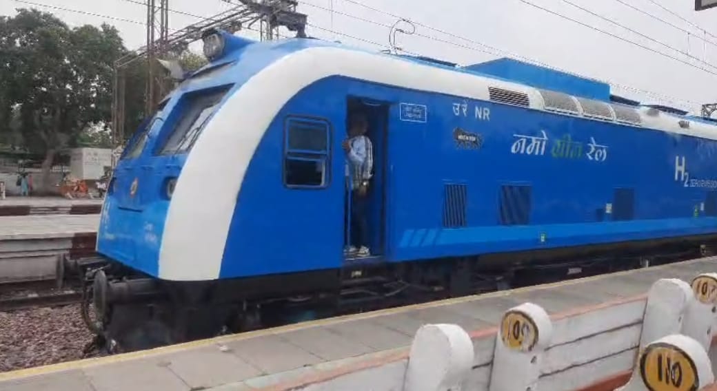 Hydrogen train reaches Panipat for the first time.