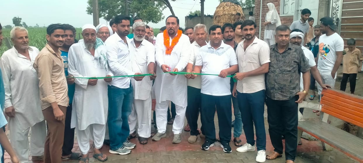 The MLA inaugurated the CC tile construction works.