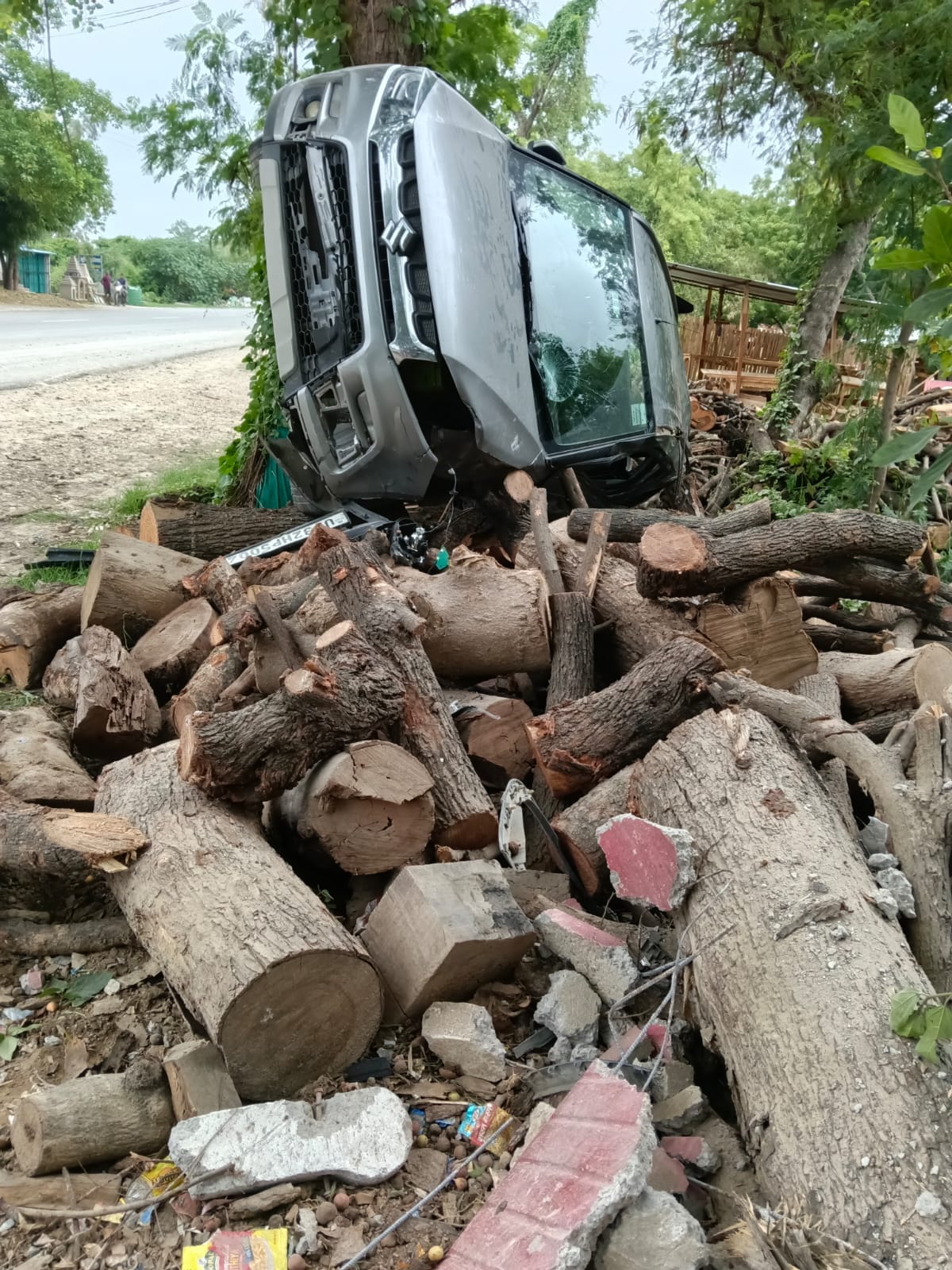 Ration dealer dies after car overturns; foul play suspected.