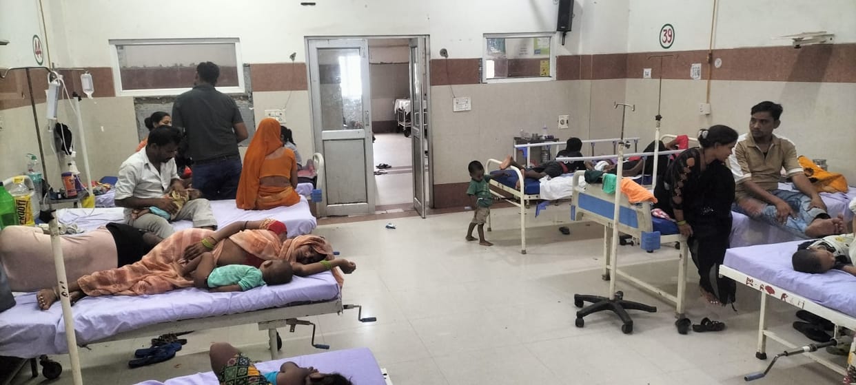 Outbreak of viral fever among children; platelet counts dropping rapidly.