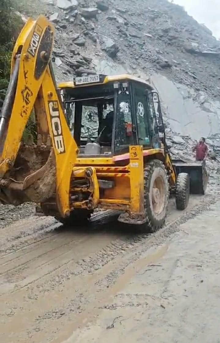 Landslide near Durgethi; Pathankot-Bharmour NH blocked for an hour.