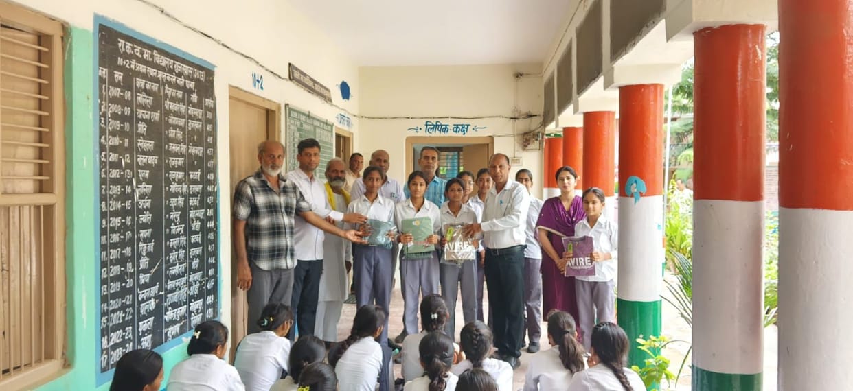 Female students honored for outstanding yoga performance.