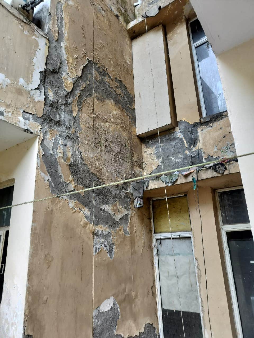 plaster fall from high rise society