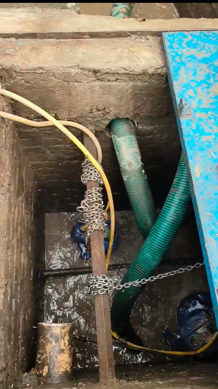 Mud pump installed at Natwan; waterlogging will no longer occur.