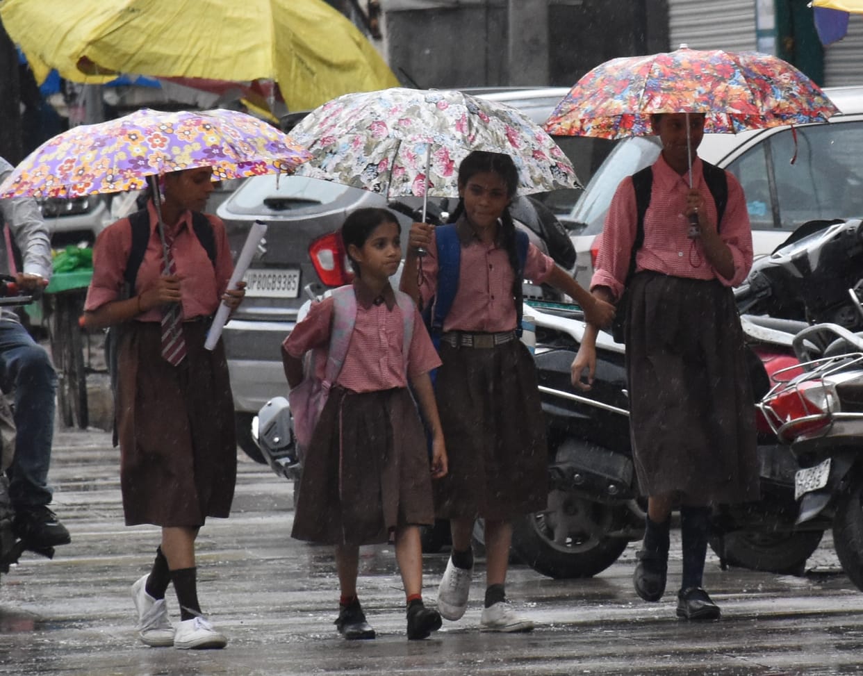 Strong winds and rain brought relief from the humidity