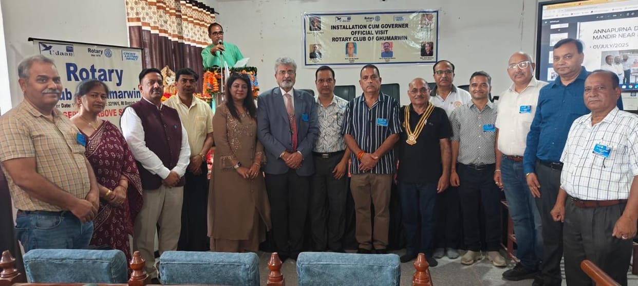 Devraj Chandel becomes President of Rotary Club Ghumarwin.
