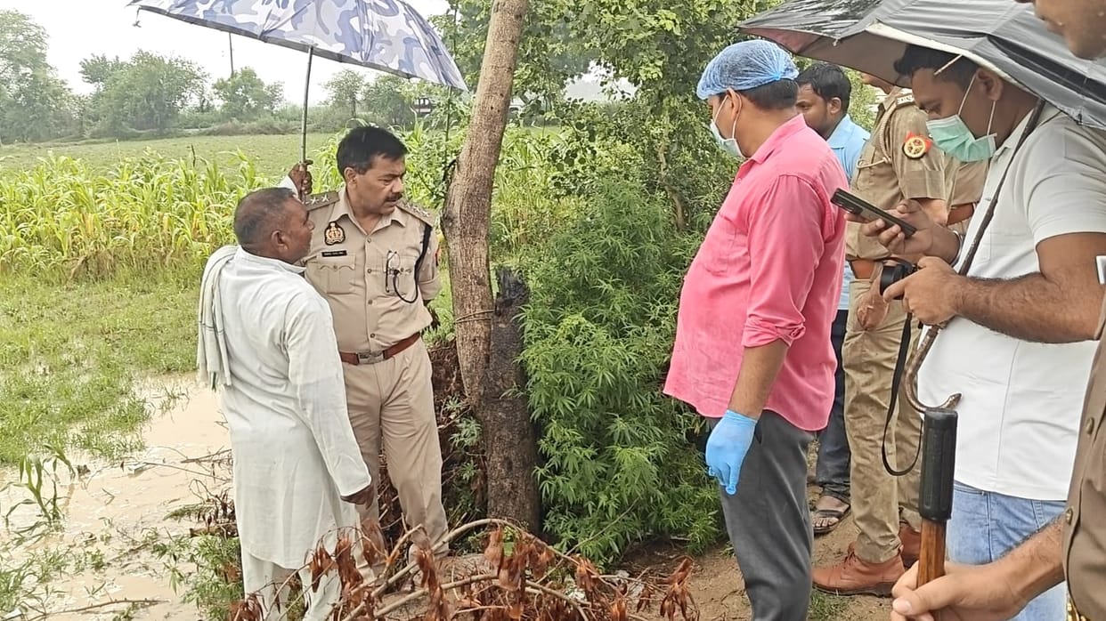 Body of farmer returning from sister's house found in field; murder suspected.