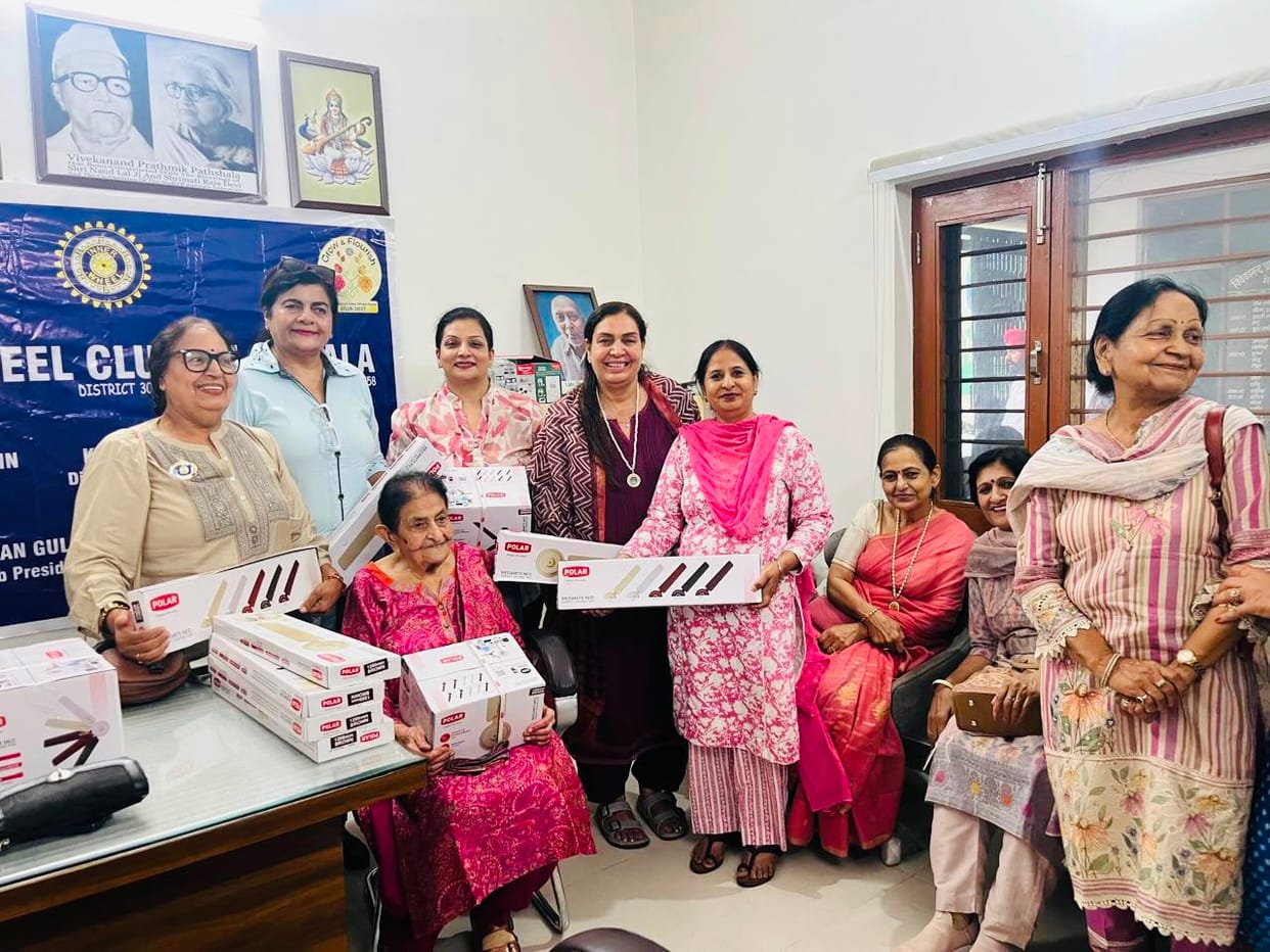 Inner Wheel Club donated 20 ceiling fans to the school